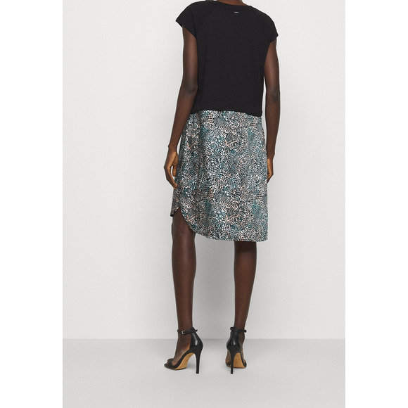 DKNY Black Leopard Print Mini Dress - Women\'s Size S - Casual Dresses